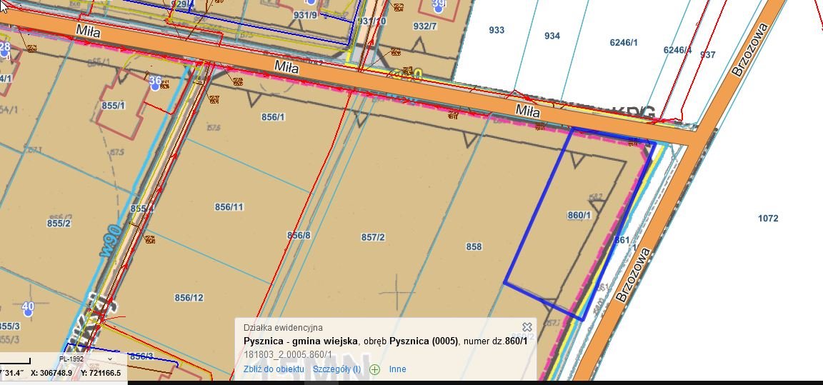 Działka budowlana na sprzedaż Pysznica, Jasna Polana, Miła  1 136m2 Foto 9