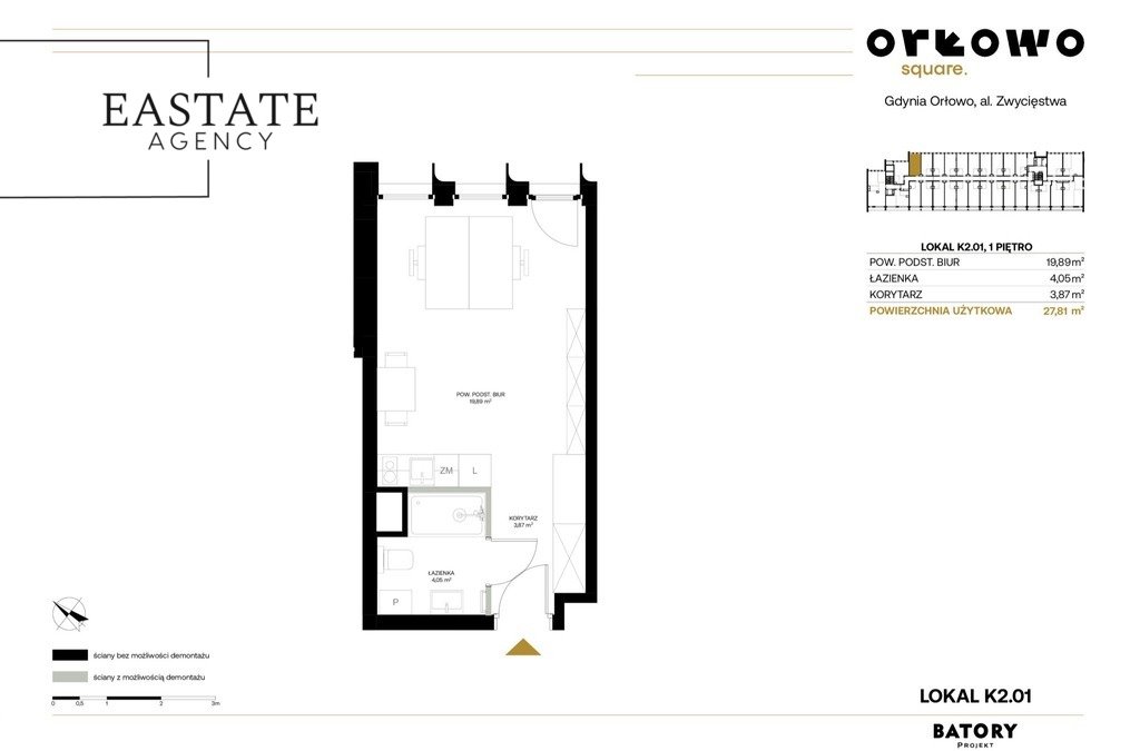 Polecam inwestycyjny lokal 28 m² w Orłowo Square Gdynia Gdynia, Orłowo, al. Zwycięstwa  28m2 Foto 1