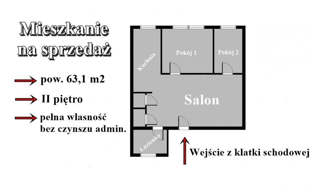 Mieszkanie trzypokojowe na sprzedaż Stepnica, Władysława Sikorskiego  63m2 Foto 1