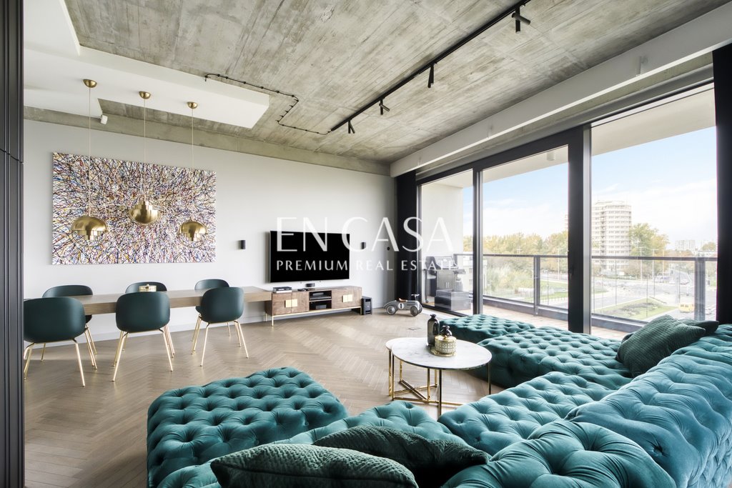 Luksusowy Penthouse Loft z panoramicznymi oknami i tarasem Warszawa, Wilanów, al. Rzeczypospolitej  104m2 Foto 1