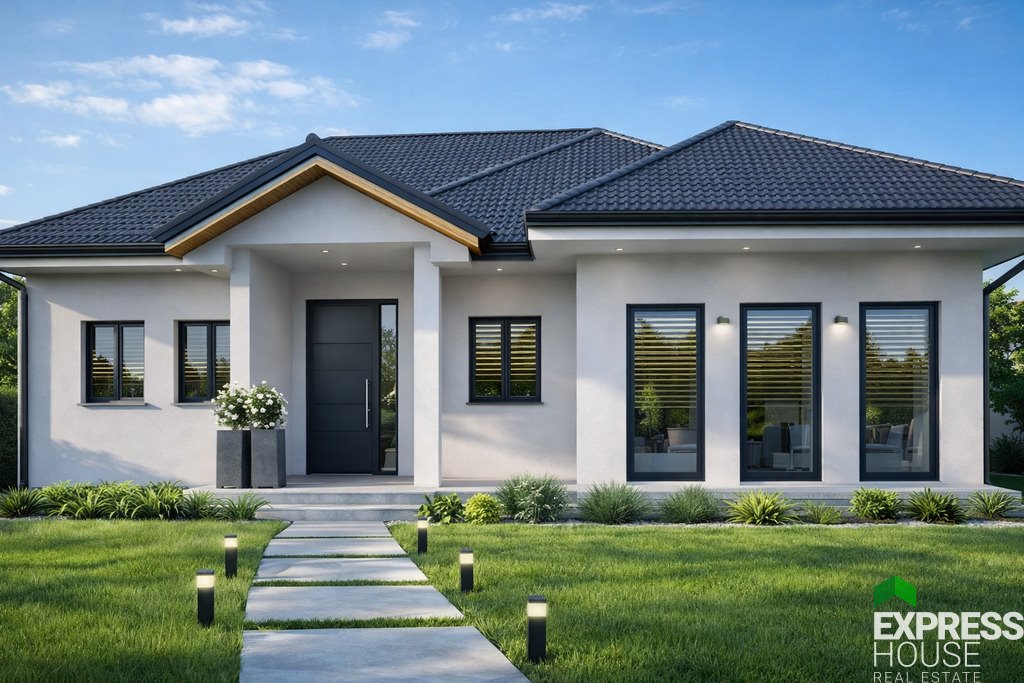 Przestronny dom 210 m2 z dużym ogrodem i wysokiej klasy wykończeniem Łęczyca, Łęczycka  210m2 Foto 1