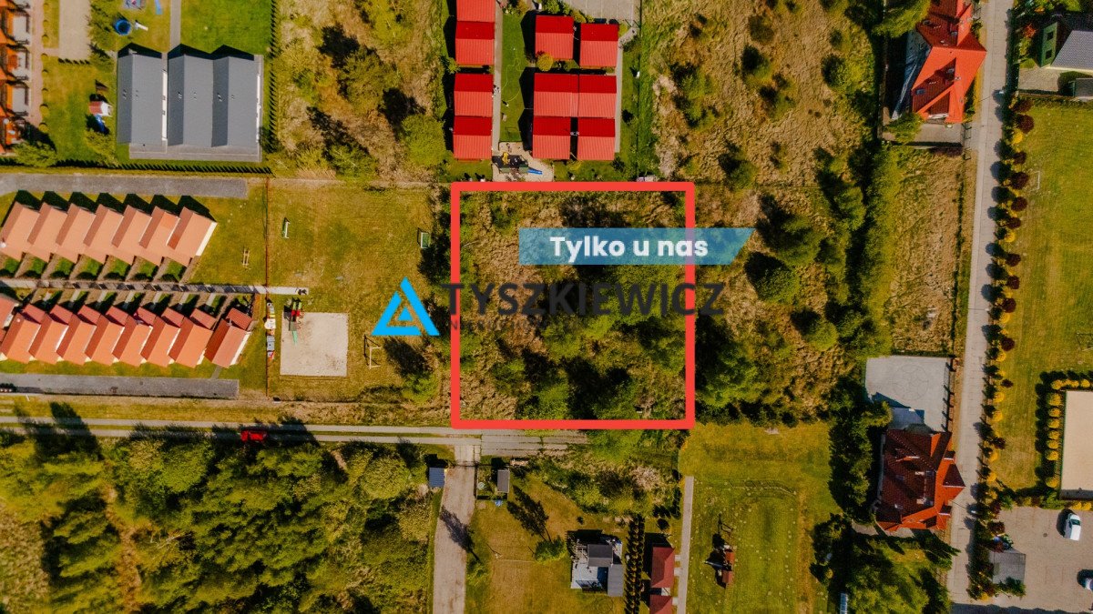 Działka pod zabudowę w centrum Rowów, 1255 m² Rowy, Leszczynowa  1 255m2 Foto 1