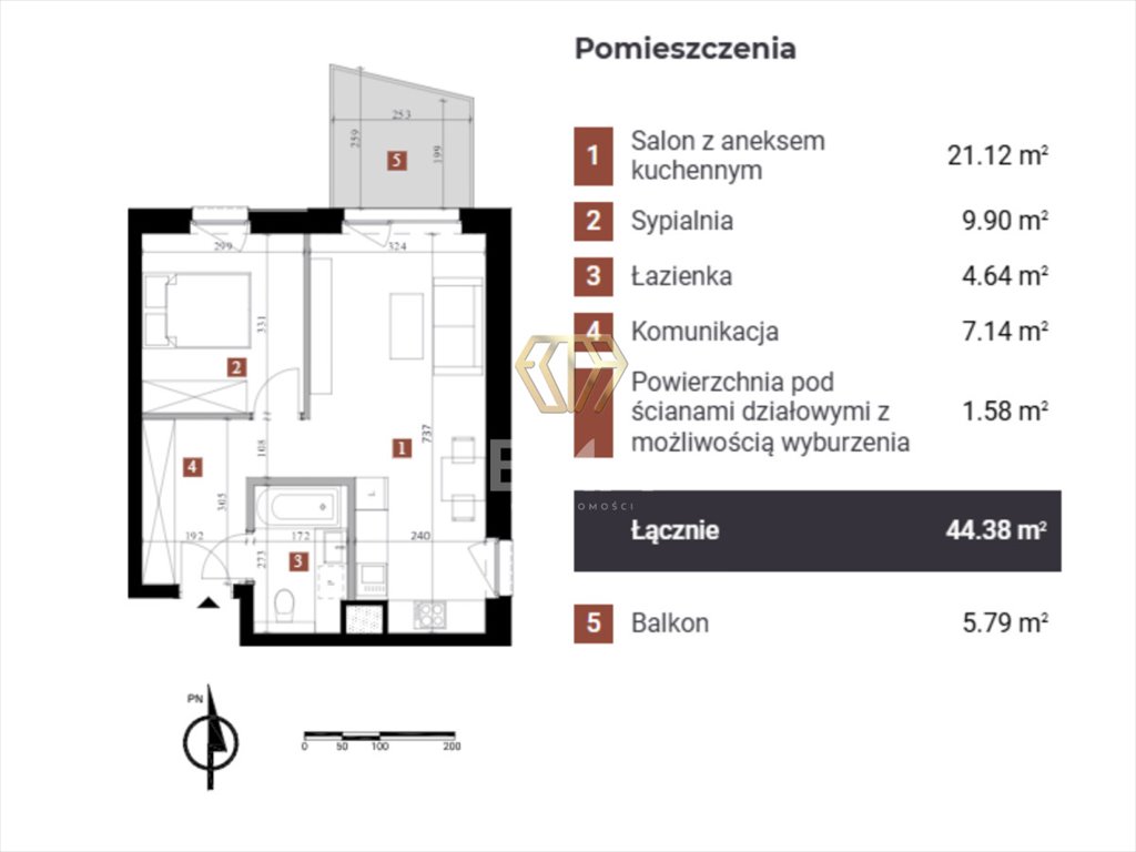 Mieszkanie dwupokojowe na sprzedaż Dąbrowa Górnicza, Przemysłowa  44m2 Foto 4