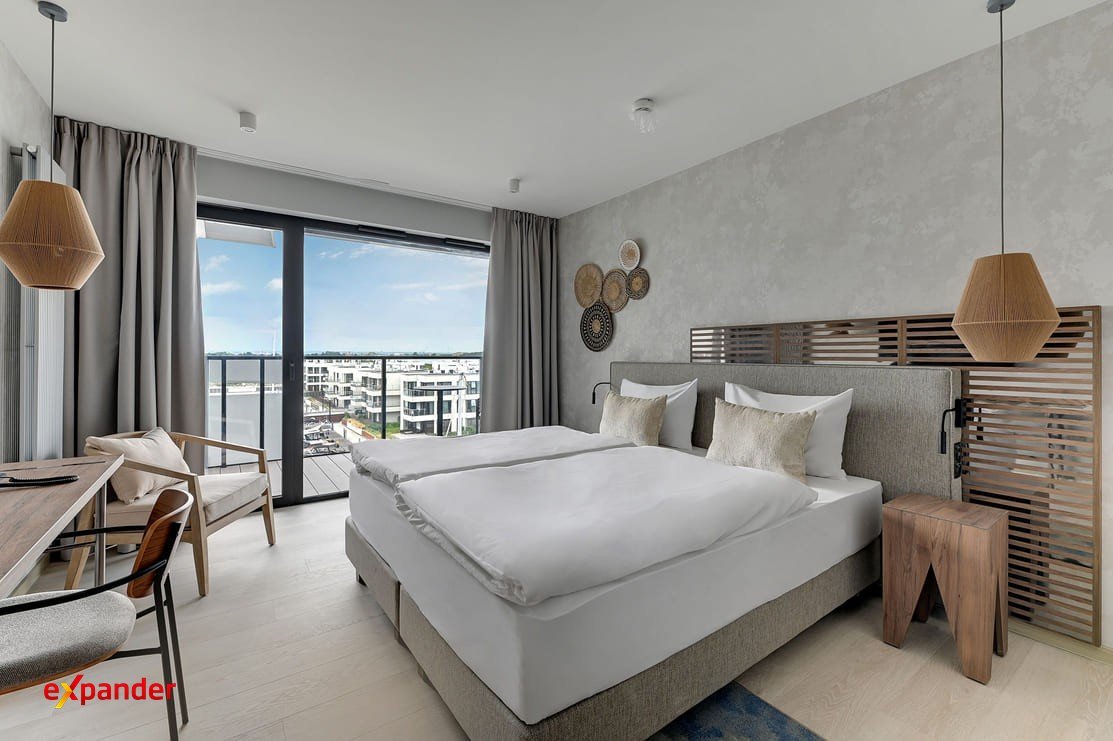 Nowoczesny apartament nad mariną z balkonem i dostępem do natury Wiślinka, Łąkowa  57m2 Foto 1