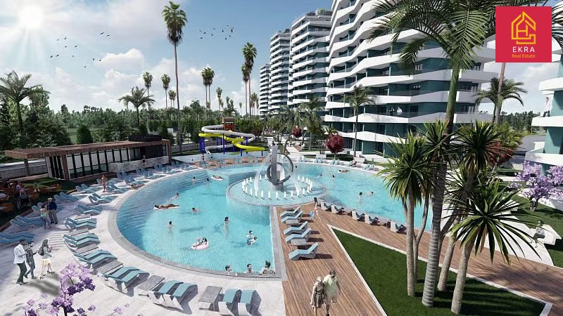 Studio z widokiem na morze w Long Beach Cypr Cypr, Iskele Long Beach, Long Beach  48m2 Foto 1