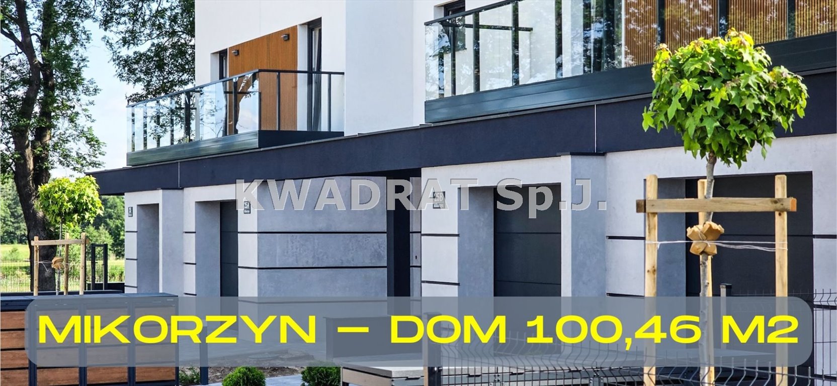 Na sprzedaż nowoczesny dom z garażem i ogrodem w Mikorzynie Mikorzyn  100m2 Foto 1