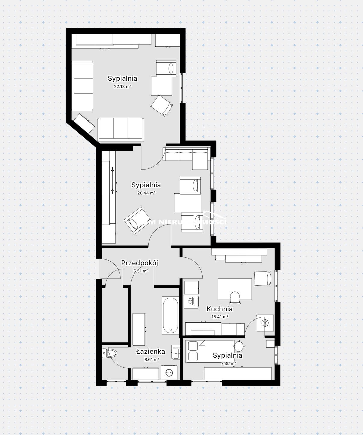 Mieszkanie trzypokojowe na sprzedaż Kwidzyn  83m2 Foto 1