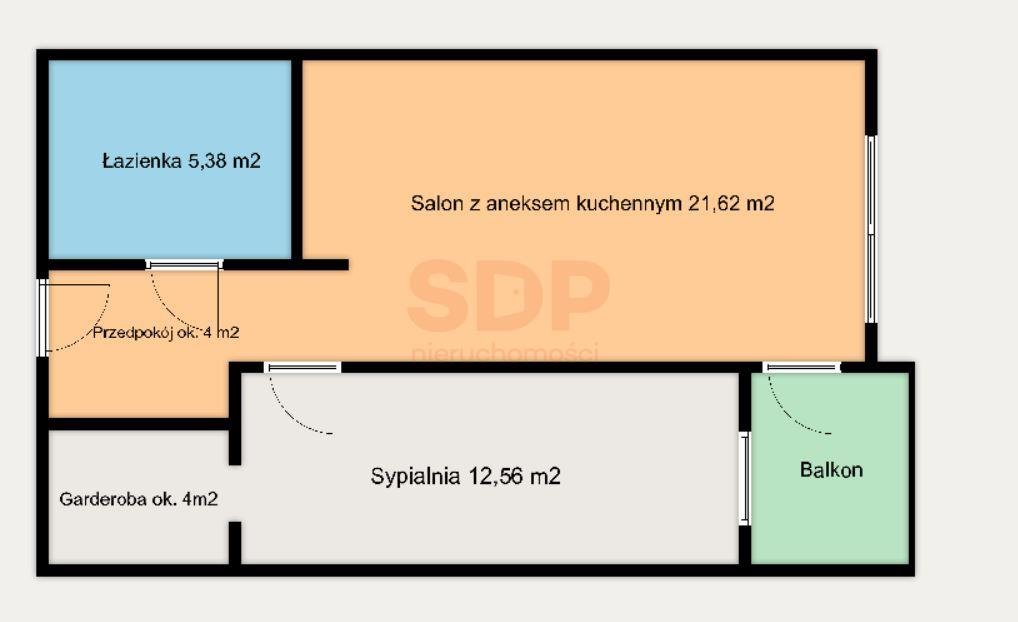 Mieszkanie dwupokojowe na sprzedaż Wrocław, Krzyki, Klecina, Wałbrzyska  47m2 Foto 12