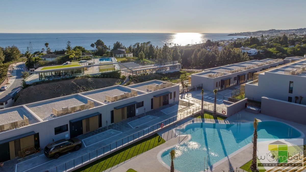 Nowoczesne domy szeregowe z widokiem na morze w Mijas Hiszpania, Mijas  169m2 Foto 1