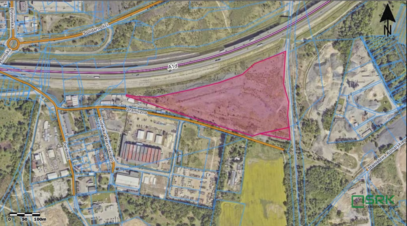 Polecam dużą działkę przemysłową 68 797 m² w Piekarach Śląskich Piekary Śląskie, Szarlej, Graniczna  68 797m2 Foto 1