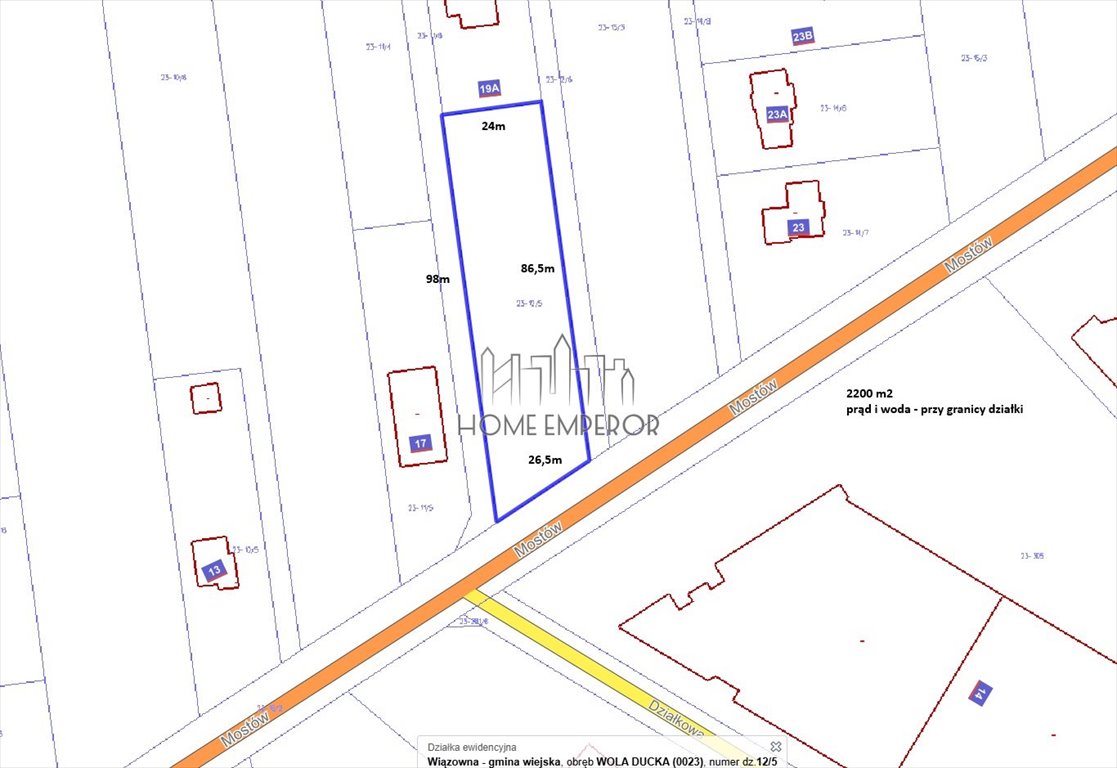 Działka budowlana na sprzedaż Wola Ducka, Działkowa  2 200m2 Foto 1