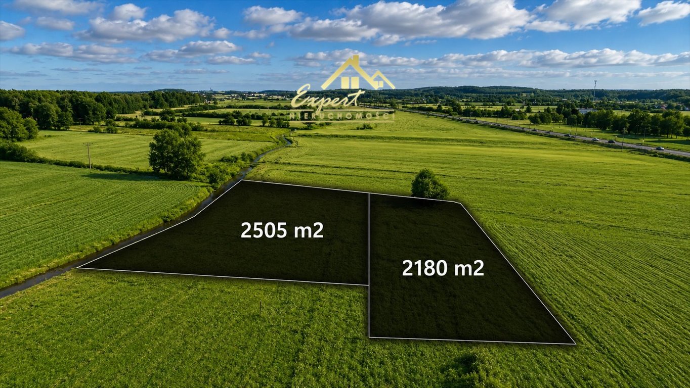 Na sprzedaż działka 2180 m² z mediami i WZ w Samborowie Ostróda, Samborowo  2 180m2 Foto 1
