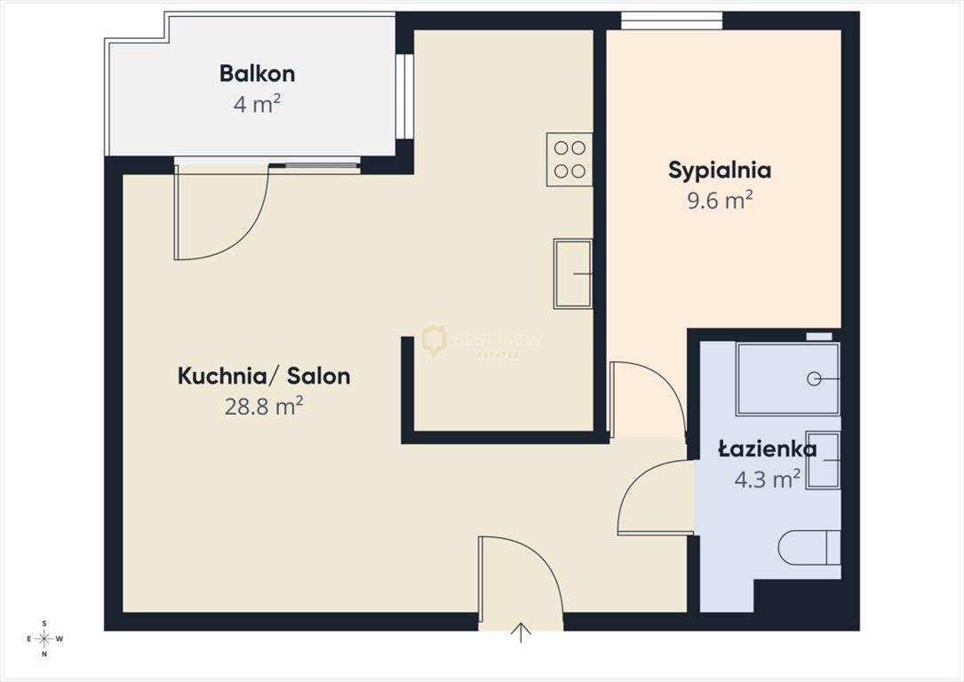 Nowoczesne 2-pokojowe mieszkanie z balkonem, garażem i zielonym patio Warszawa, Wola, Kolska  43m2 Foto 1