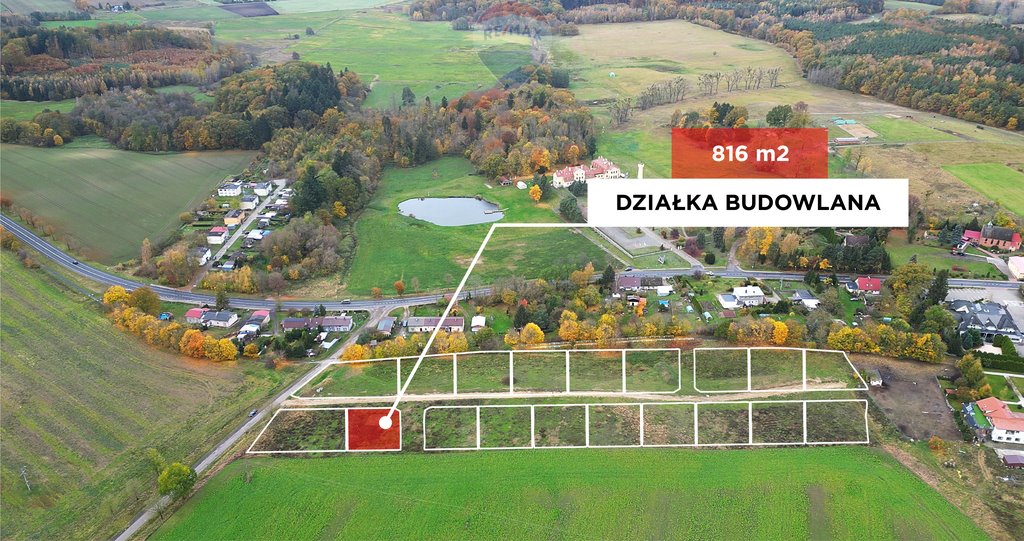 Działka budowlana na sprzedaż Rymań, Koszalińska  816m2 Foto 1