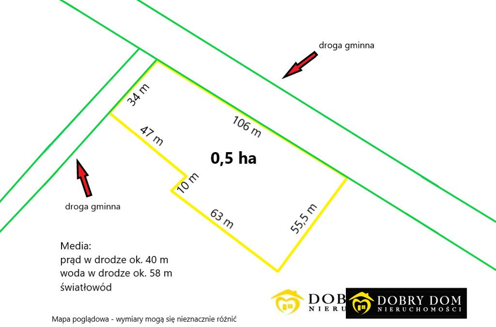 Działka 5000 m² z dostępem do mediów i dużym frontem Boćki  5 000m2 Foto 1