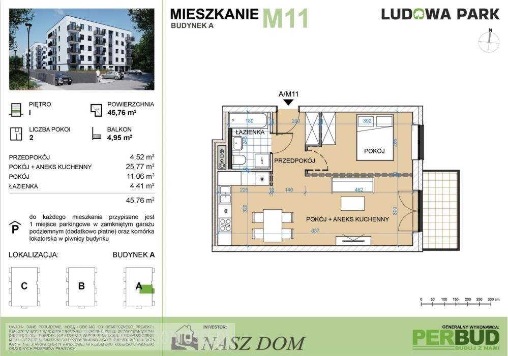 Mieszkanie dwupokojowe na sprzedaż Zielona Góra, Centrum  46m2 Foto 1