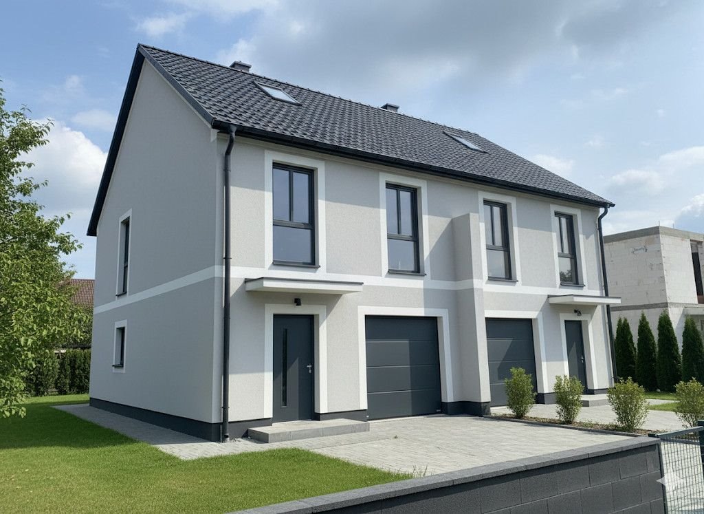 Nowoczesny dom bliźniak z garażem, 142 m², Wólka Podleśna Wólka Podleśna  142m2 Foto 1