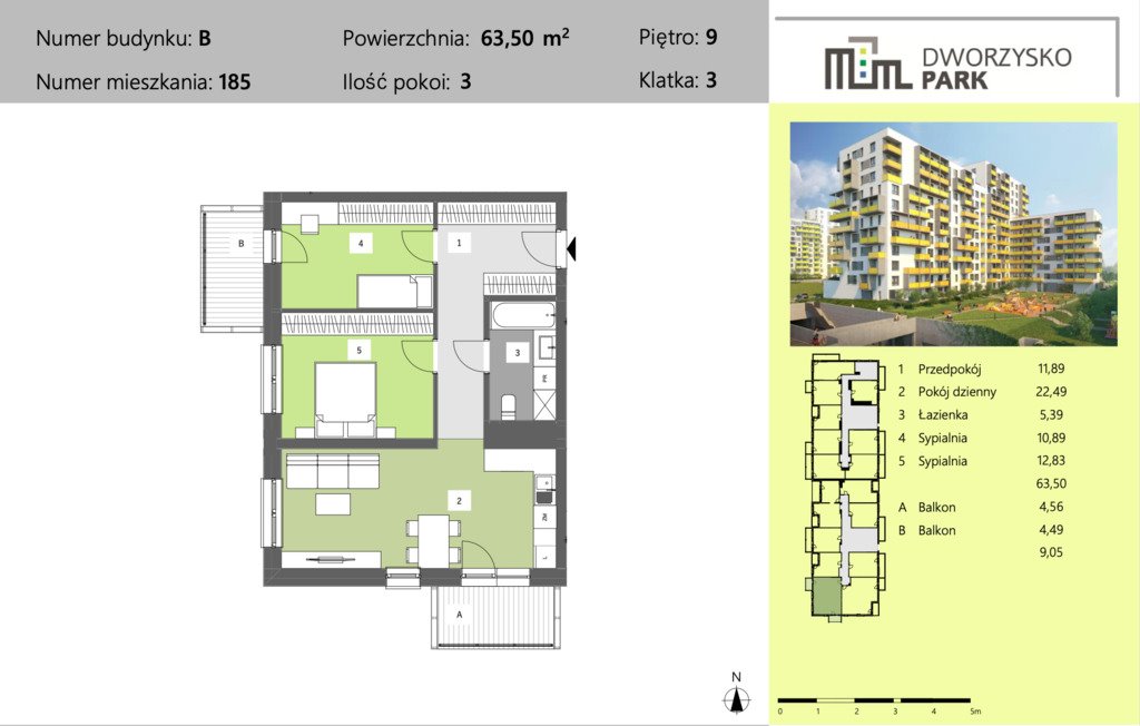 Mieszkanie trzypokojowe na sprzedaż Rzeszów, Krakowska  64m2 Foto 7