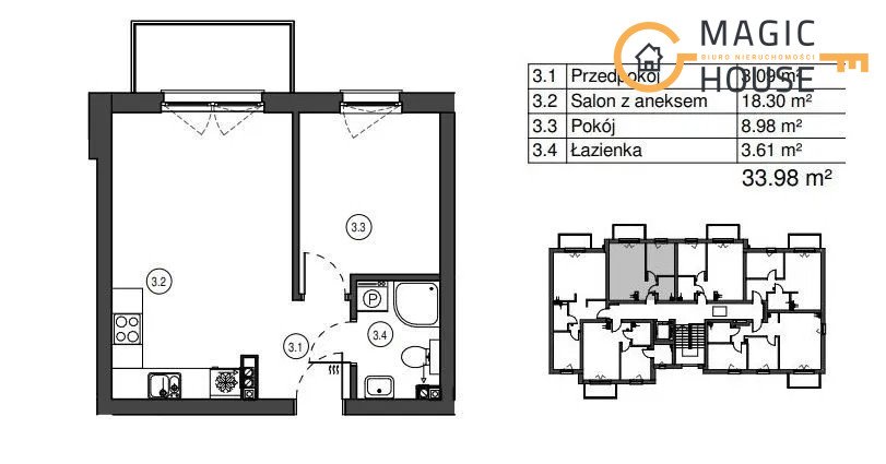 Mieszkanie dwupokojowe na sprzedaż Gościcino, Śliwkowa  34m2 Foto 9