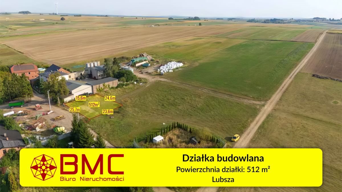 Działka budowlana na sprzedaż Lubsza, Młynek  512m2 Foto 1