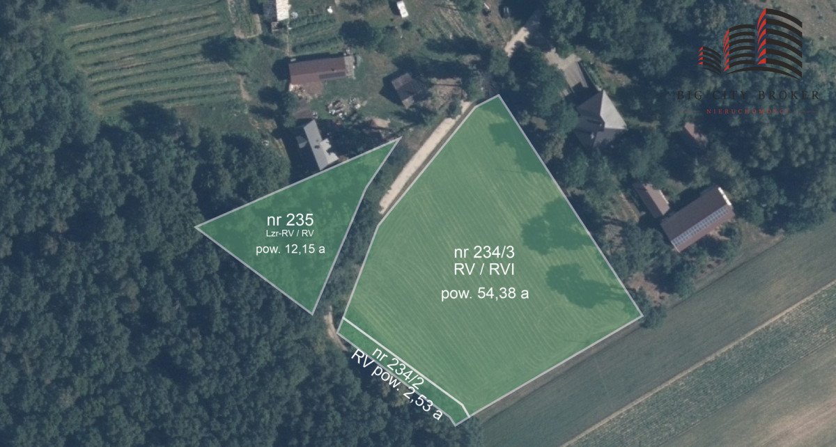 Działki rolne z potencjałem w Łąkoći – las, cisza, ekologiczna przestrzeń Łąkoć  6 906m2 Foto 1