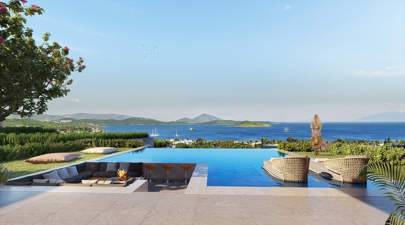 Luksowne wille z basenem i widokiem na morze w Bodrum Turcja, Bodrum, Ortakentyahşi, Bodrum, Muğla  255m2 Foto 1