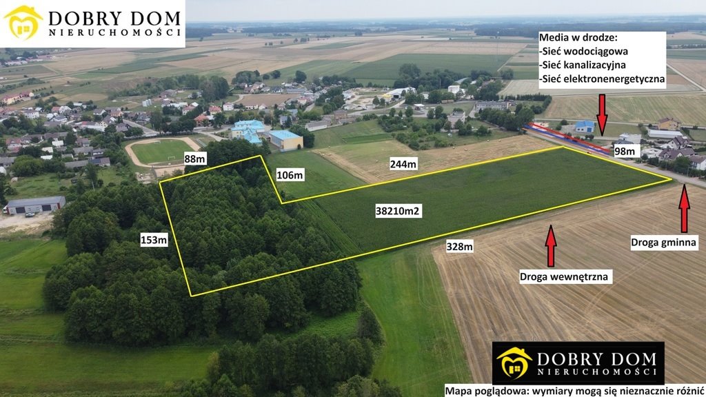 Duża działka 3,8ha z lasem i mediami - polecam Trzcianne  38 210m2 Foto 1