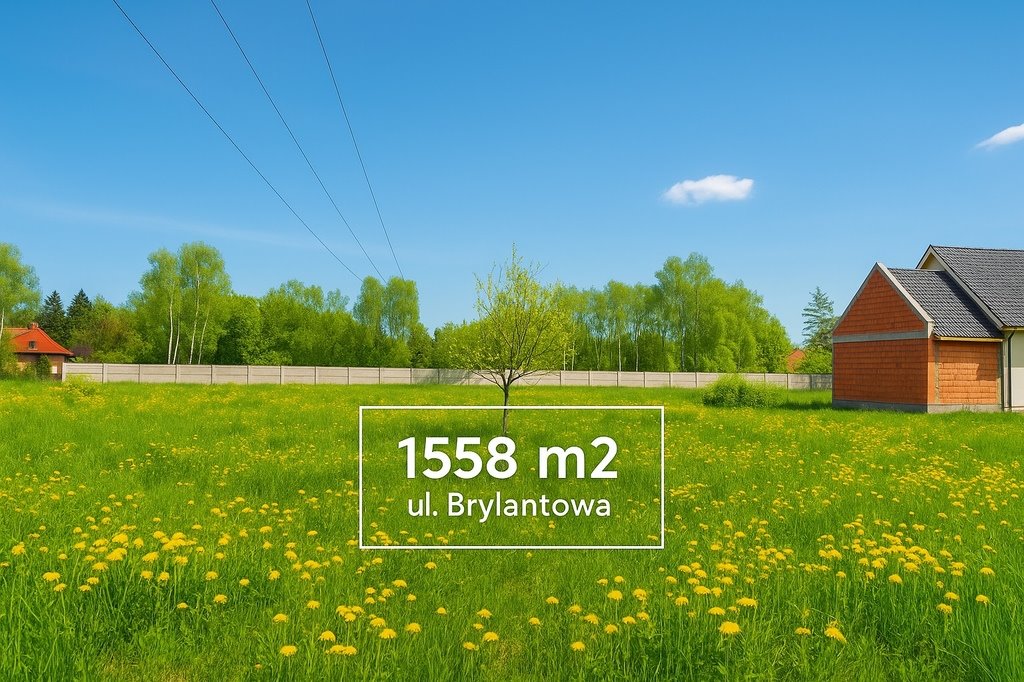 Działka z pozwoleniem na bliźniak w Łodzi – 1558 m2 Łódź, Widzew, Brylantowa  1 558m2 Foto 1