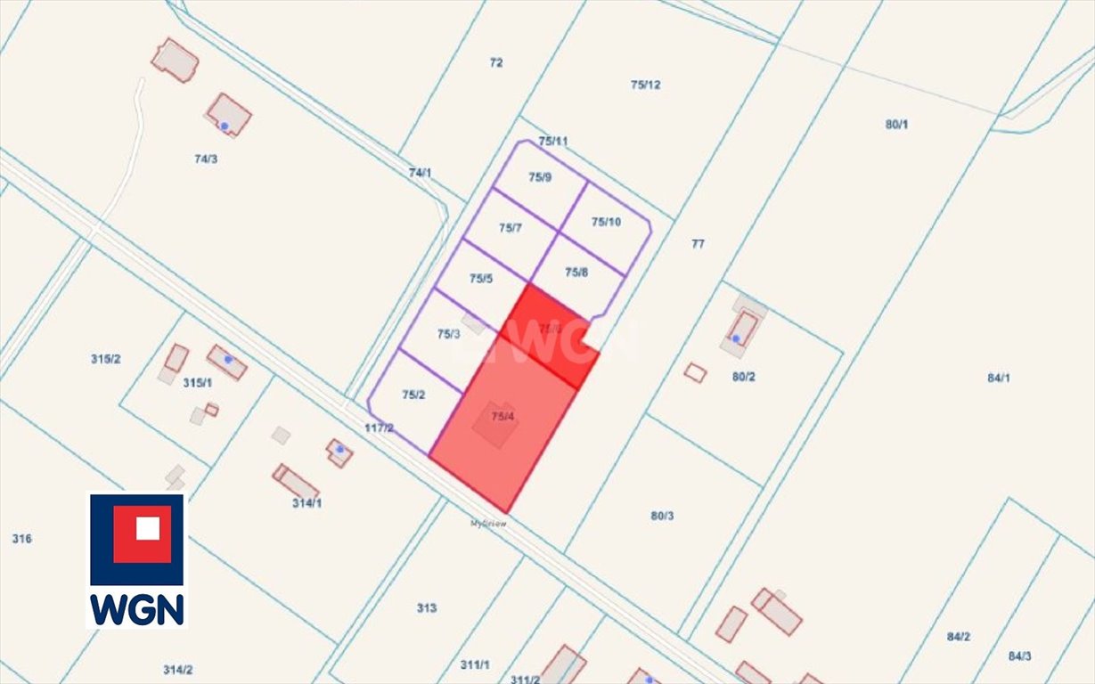 Na sprzedaż działki budowlane 5406 m² w atrakcyjnej okolicy Myślniew, Stara Fabryka, Myslniew  5 406m2 Foto 1