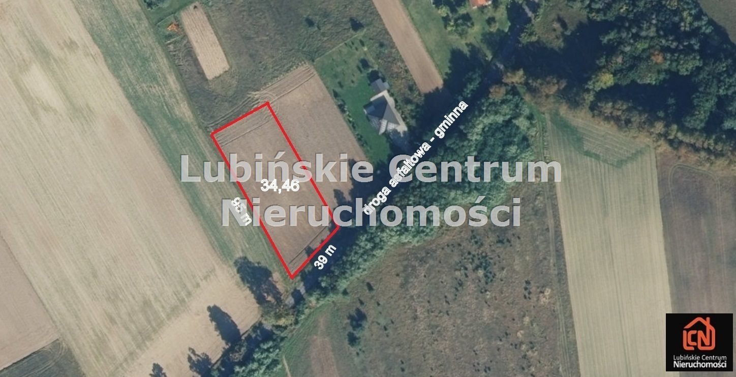 Działka budowlana w Miłoradzicach z mediami i lasem Miłoradzice  3 446m2 Foto 1