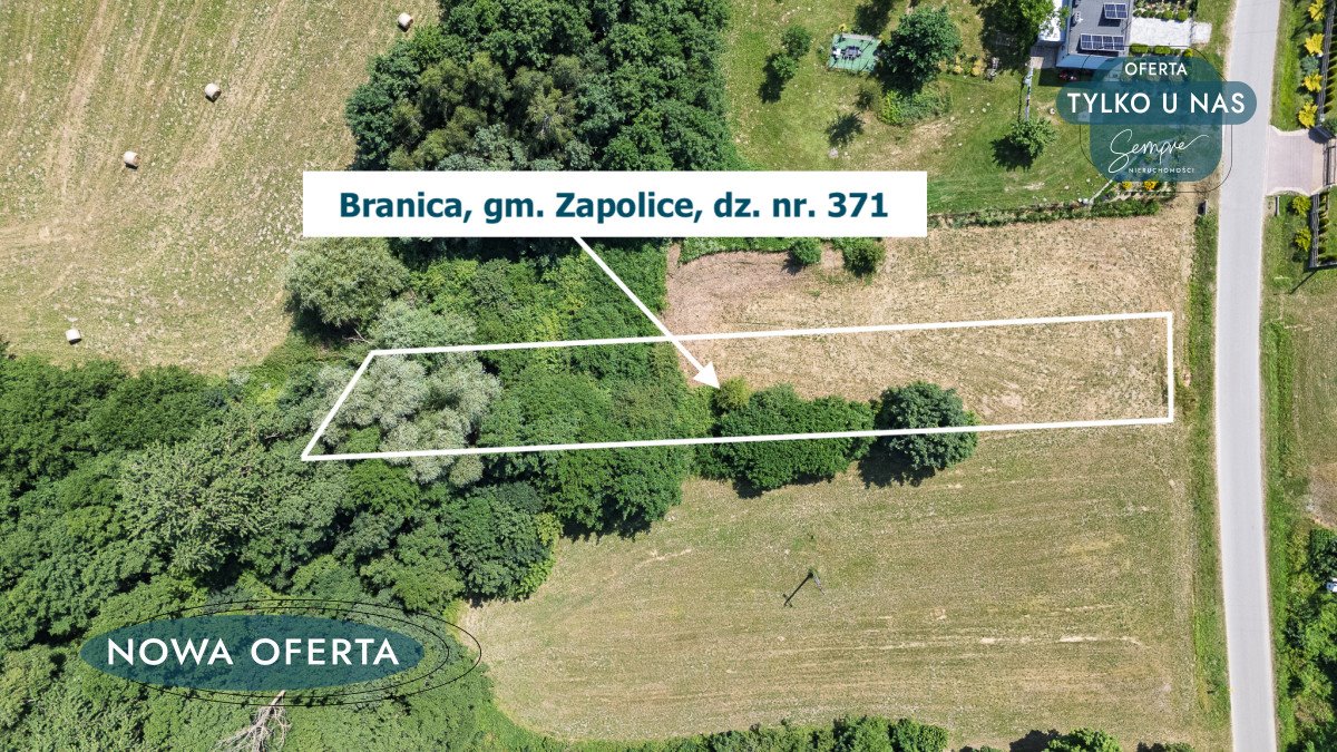 Działka 1500 m² pod rekreację i zabudowę - polecam! Branica  1 500m2 Foto 1