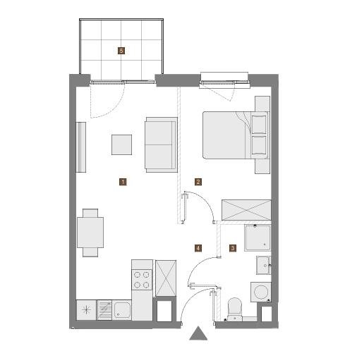 Nowoczesne 2-pokojowe mieszkanie 38 m2 z własną stacją kolejową Warszawa, Targówek, Zacisze, Wierna  38m2 Foto 1