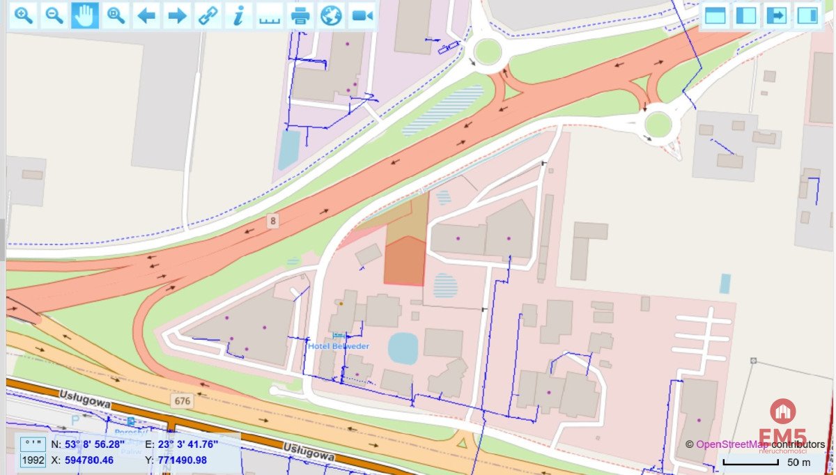 Działka usługowa 3003 m² w Porosły – dostęp do mediów Porosły  3 003m2 Foto 1