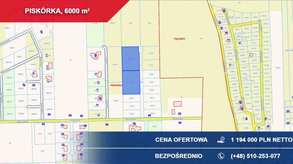 Działka inwestycyjna 6000 m² w Piskórce, potencjał rozwoju! polecam! Piskórka, akacjowa  6 000m2 Foto 1