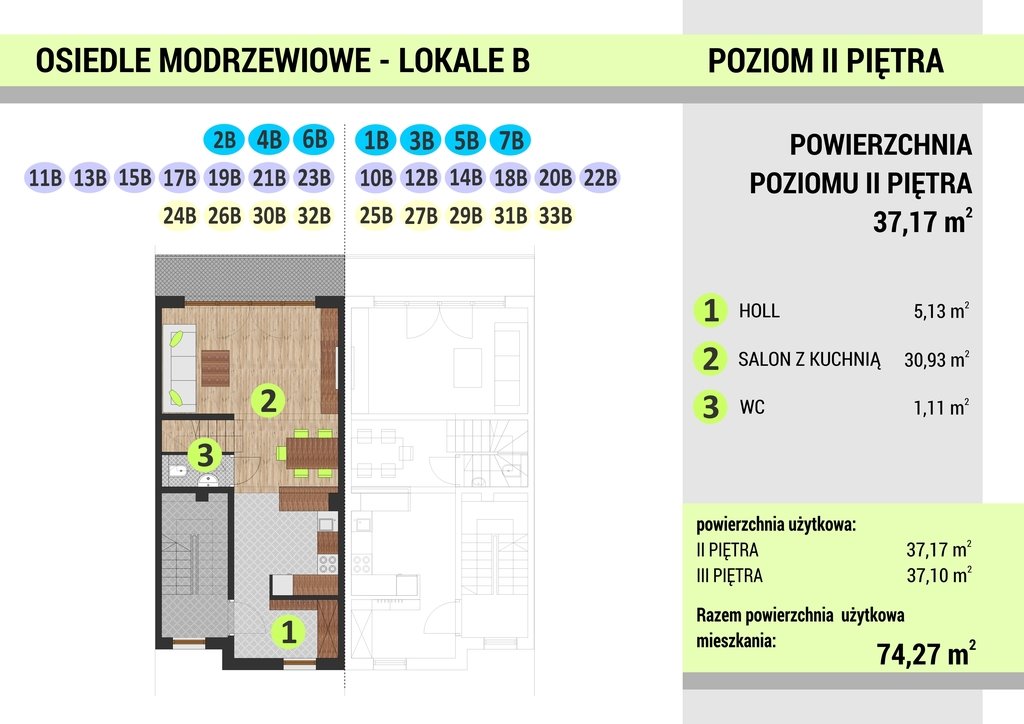 Mieszkanie czteropokojowe  na sprzedaż Łomża, Browarna  74m2 Foto 12