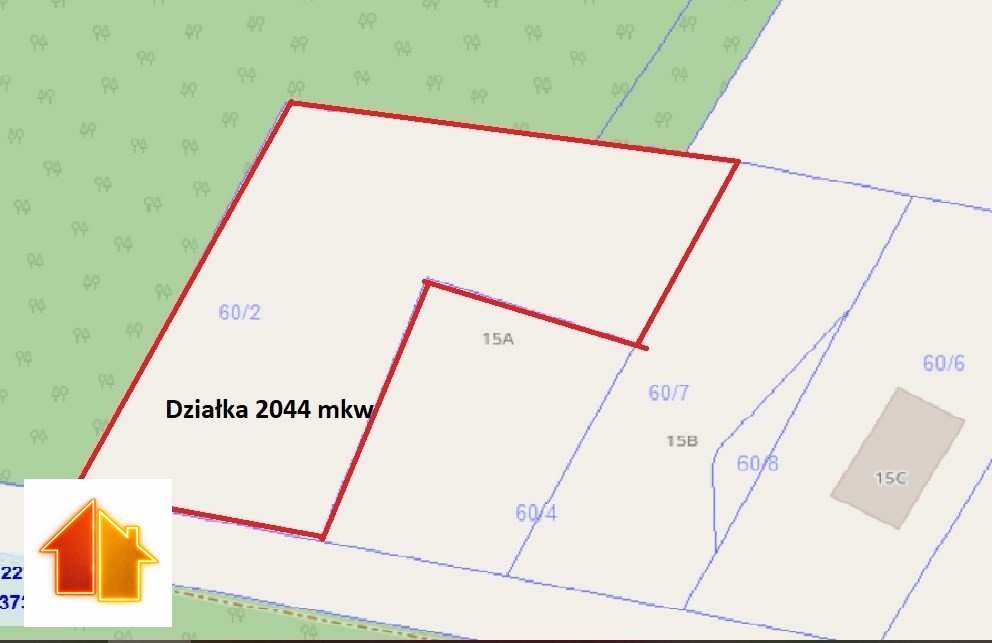 Działka rekreacyjno-budowlana 2044 m² w lesie, dostęp do mediów Strzelce  2 044m2 Foto 1