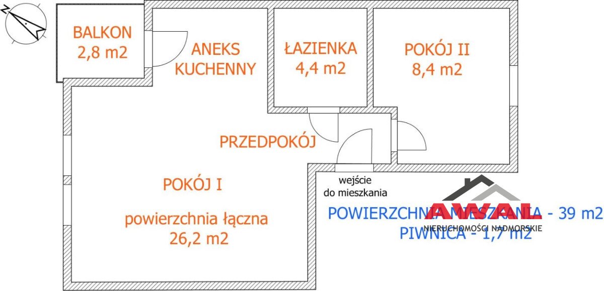 Mieszkanie dwupokojowe na sprzedaż Puck, Wejherowska  39m2 Foto 13