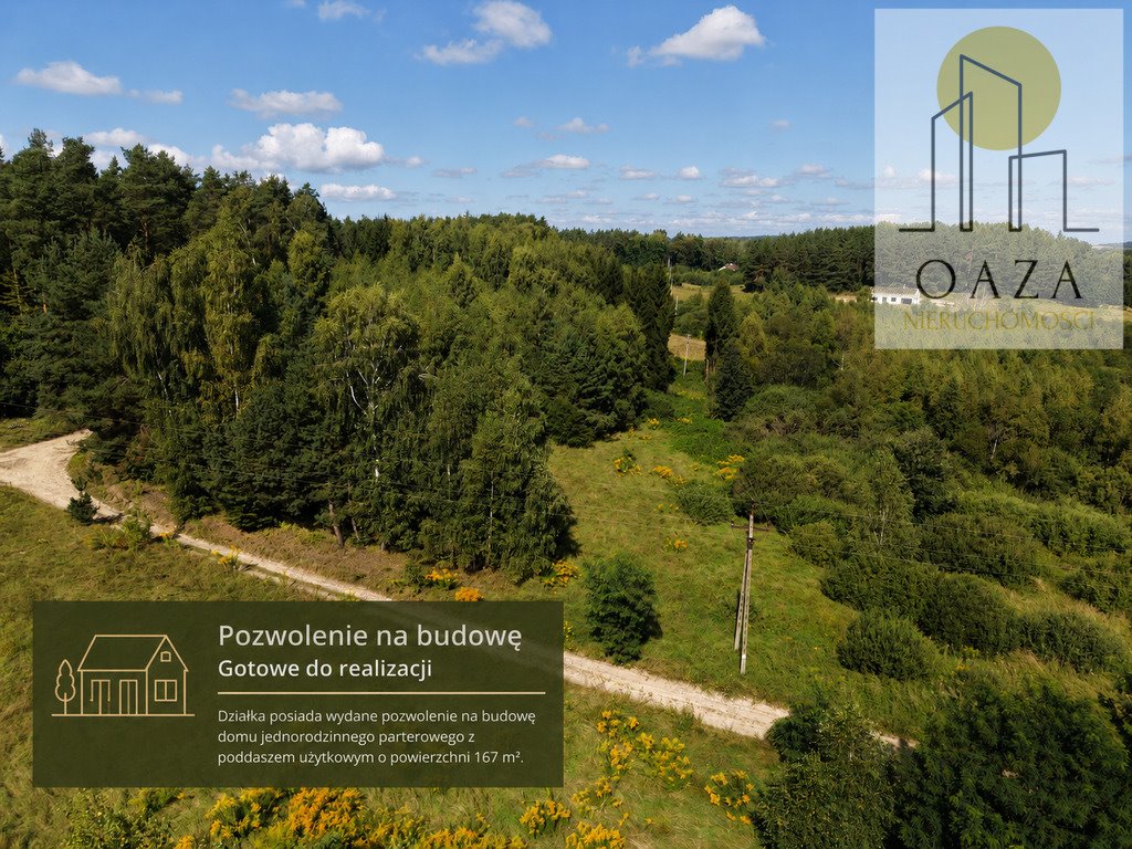 Działka 3030 m² z pozwoleniem na budowę domu w Cerkiewniku Cerkiewnik  3 030m2 Foto 1