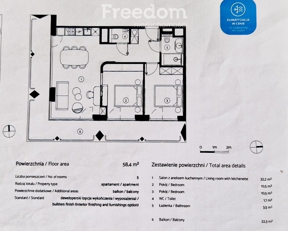 Mieszkanie trzypokojowe na sprzedaż Świnoujście, Uzdrowiskowa  59m2 Foto 4