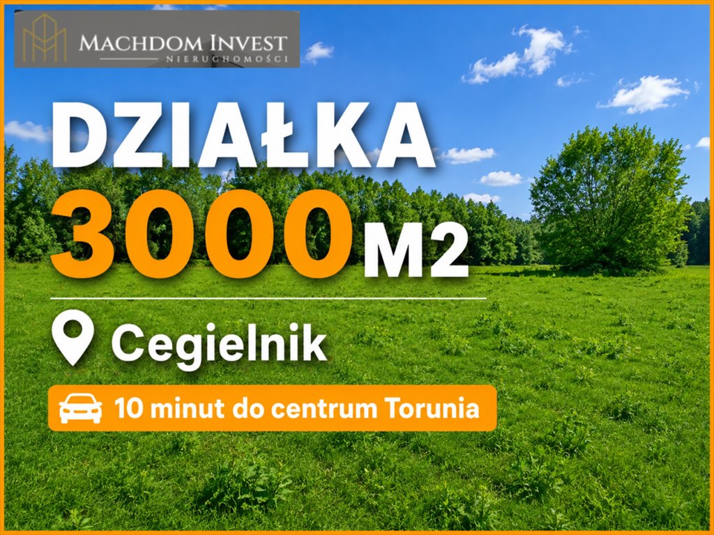Działka 3001 m² z warunkami zabudowy - idealna pod dom. Cegielnik  3 001m2 Foto 1