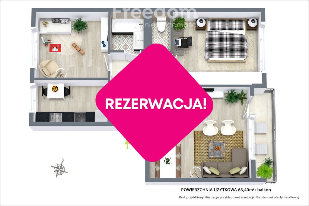 Mieszkanie trzypokojowe na sprzedaż Warszawa, Wilanów, Gubinowska  63m2 Foto 11