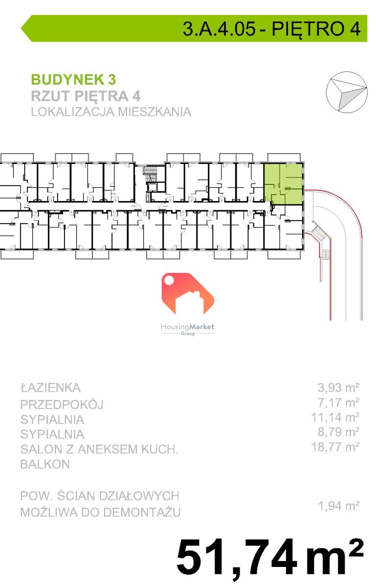 Mieszkanie trzypokojowe na sprzedaż Bydgoszcz, Fordon  52m2 Foto 2