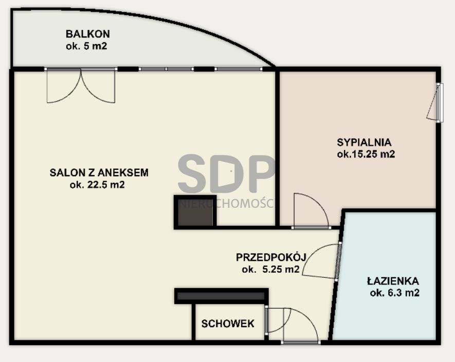 Mieszkanie dwupokojowe na sprzedaż Wrocław, Stare Miasto, Szczepin, Kruszwicka  51m2 Foto 8