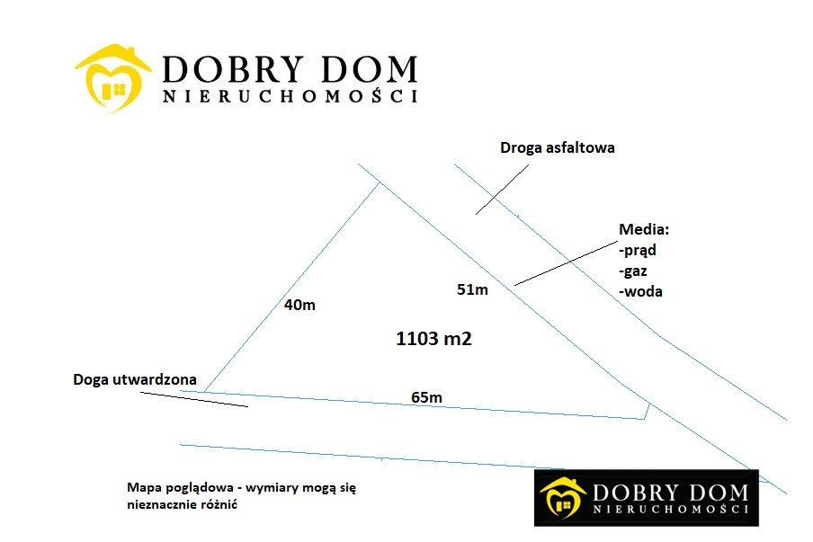 Działka budowlana 1103 m² z mediami blisko Białegostoku - polecam! Skrybicze  1 103m2 Foto 1