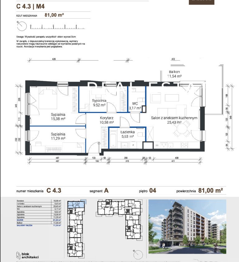 Na sprzedaż przestronne 4-pokojowe mieszkanie 81 m² z dużą loggią Kraków, Zabłocie  81m2 Foto 1