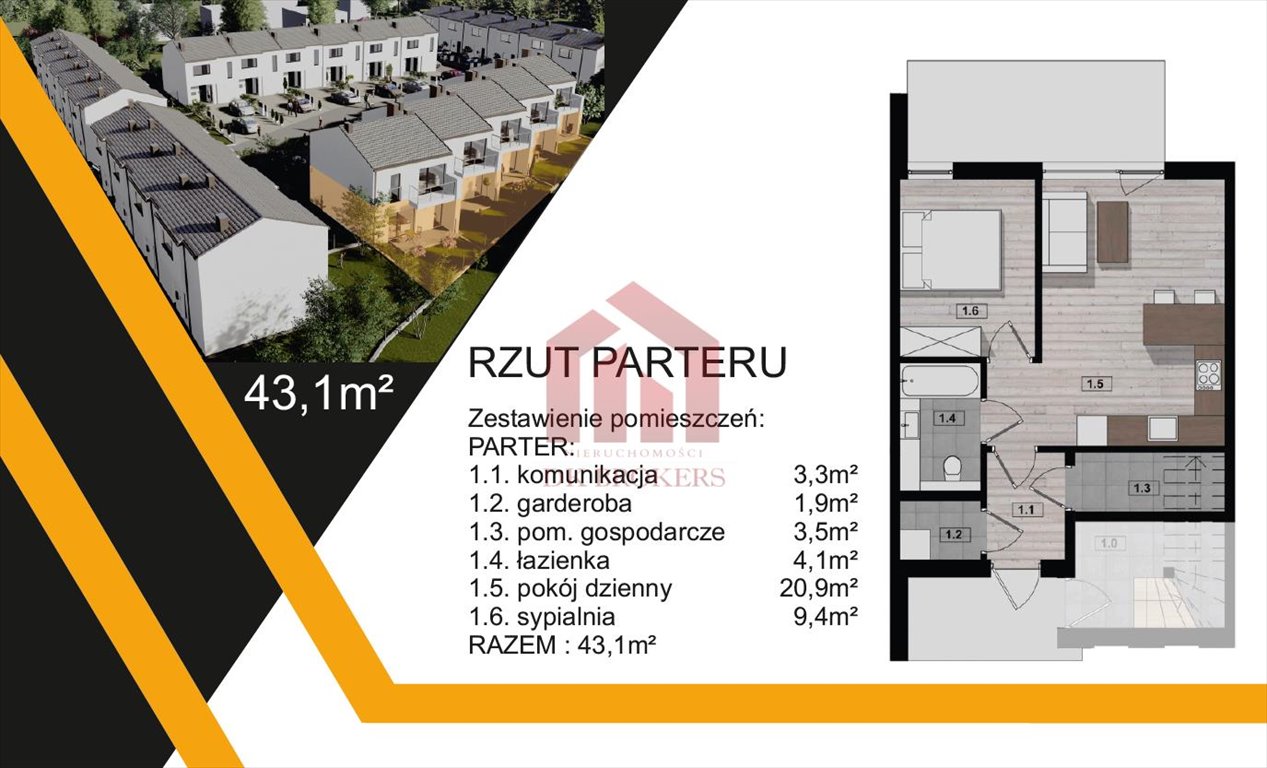 Mieszkanie dwupokojowe na sprzedaż Rzeszów, Dębina, Czesława Miłosza  43m2 Foto 4