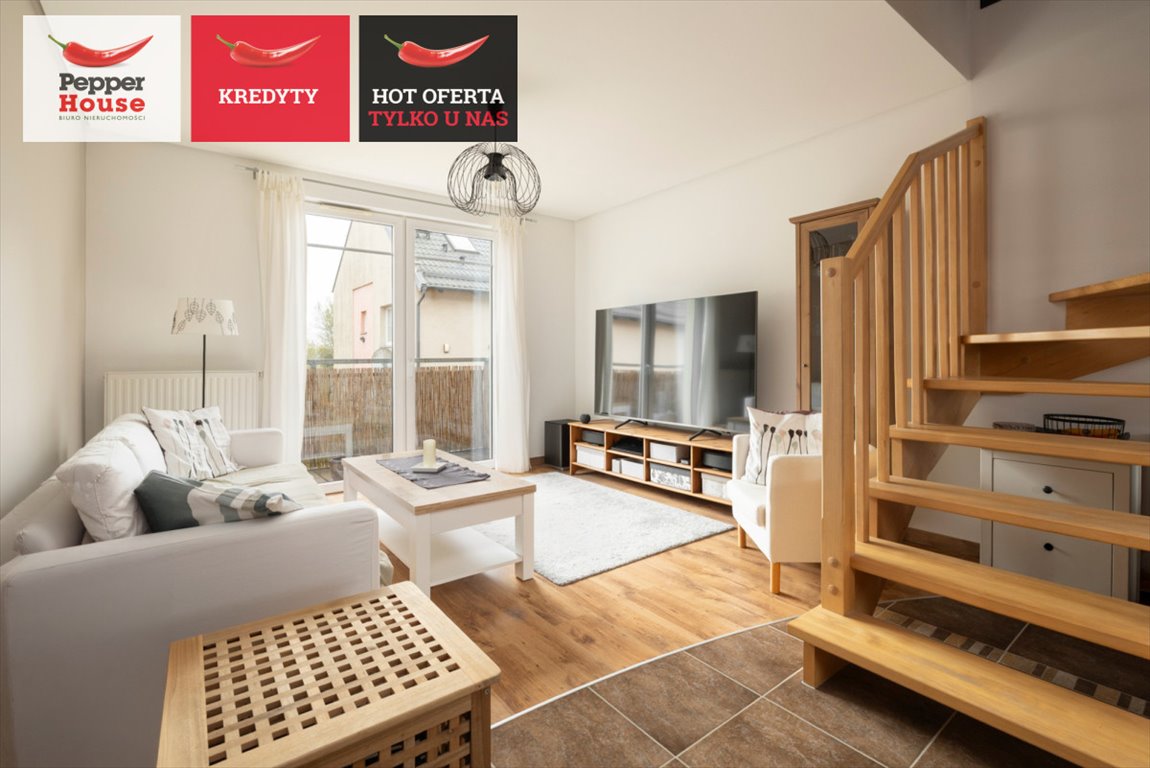 Przestronne dwupoziomowe mieszkanie 74,86 m² z balkonem i stryszkiem Gdańsk, Osowa, Międzygwiezdna  75m2 Foto 1