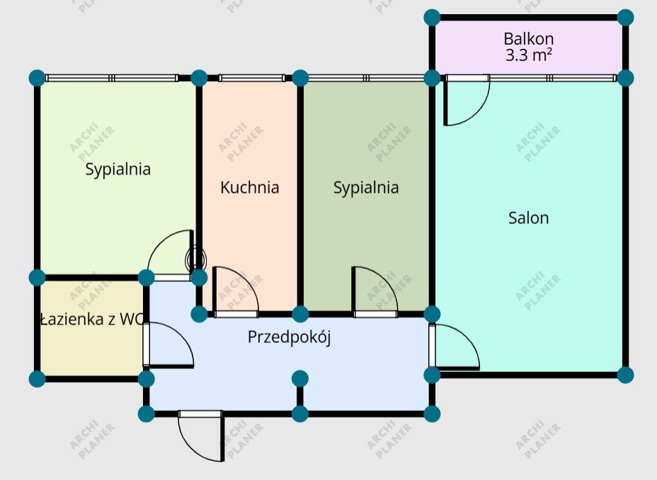 Mieszkanie trzypokojowe na sprzedaż Mysłowice, Ćmok, A. Mickiewicza  56m2 Foto 1