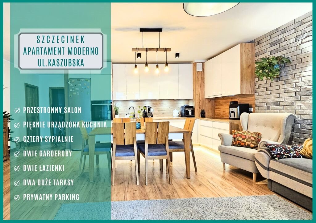 Nowoczesny 107 m2 apartament z dużymi tarasami i garażem Szczecinek, Kaszubska  107m2 Foto 1