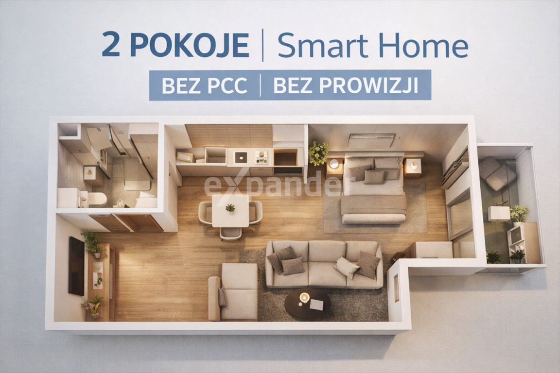 Nowoczesne 2 pokoje z windą i Smart Home w Jeżycach Poznań, Jeżyce, Klemensa Janickiego  39m2 Foto 1
